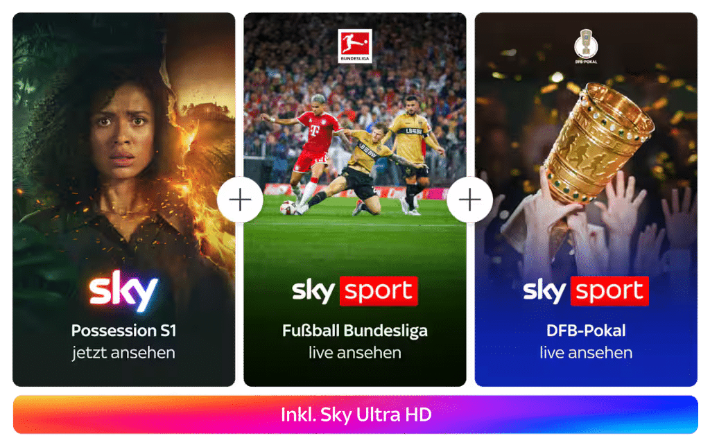 Sky-Serien, Bundesliga und DFB-Pokal – Sky Ultra HD inklusive